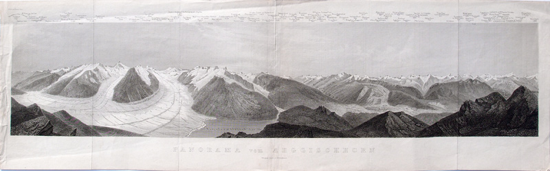 stampa antica panorama aeggischhorn