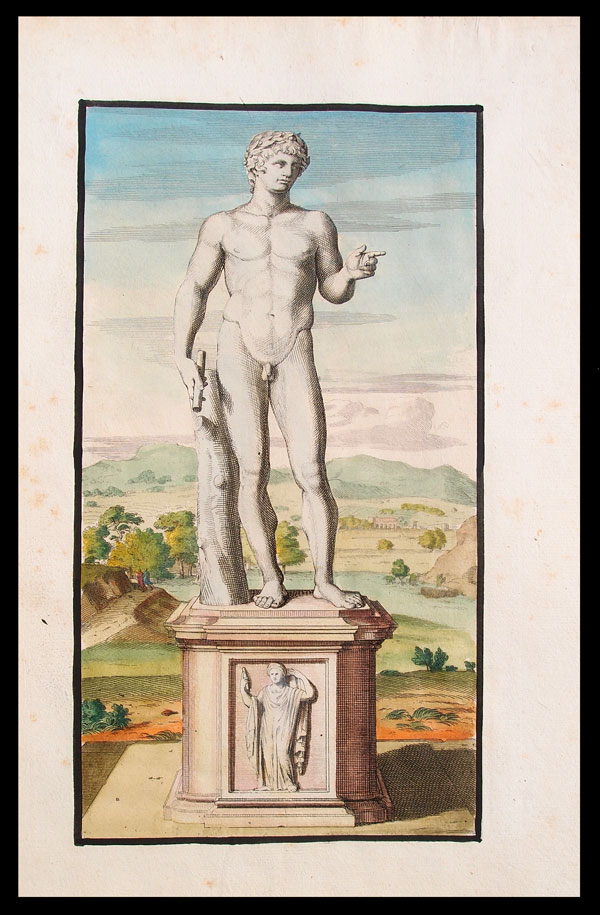 stampa antica statua atleta