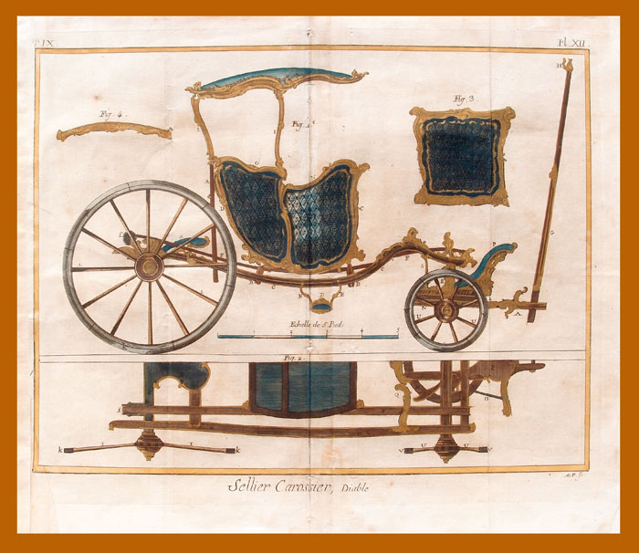 stampa antica carrozza diavolo