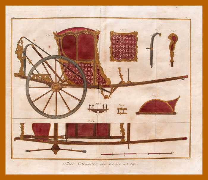 stampa antica carrozza diderot