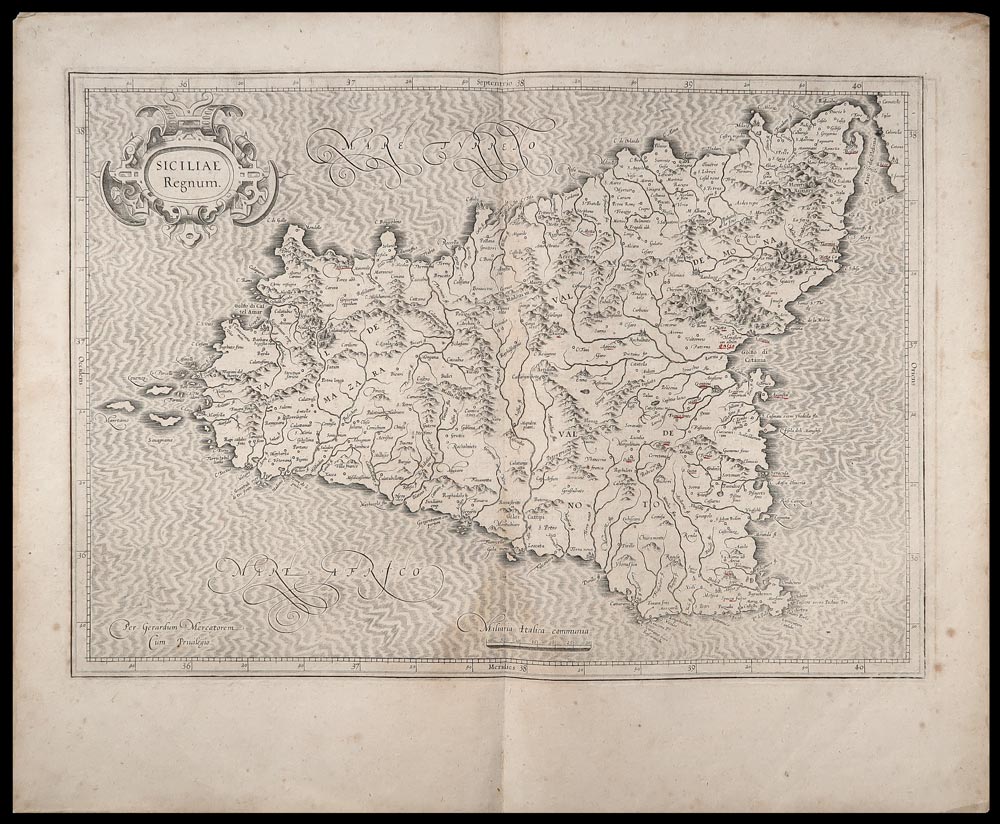 carta geografica siciliae regnum mercatore