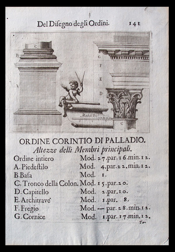 stampa antica ordine corinzio palladio stampa antica ordine corinzio