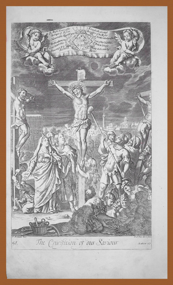 stampa antica crocifissione cristo