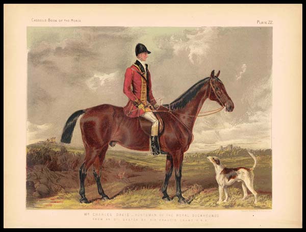 stampa antica cavaliere charles davis