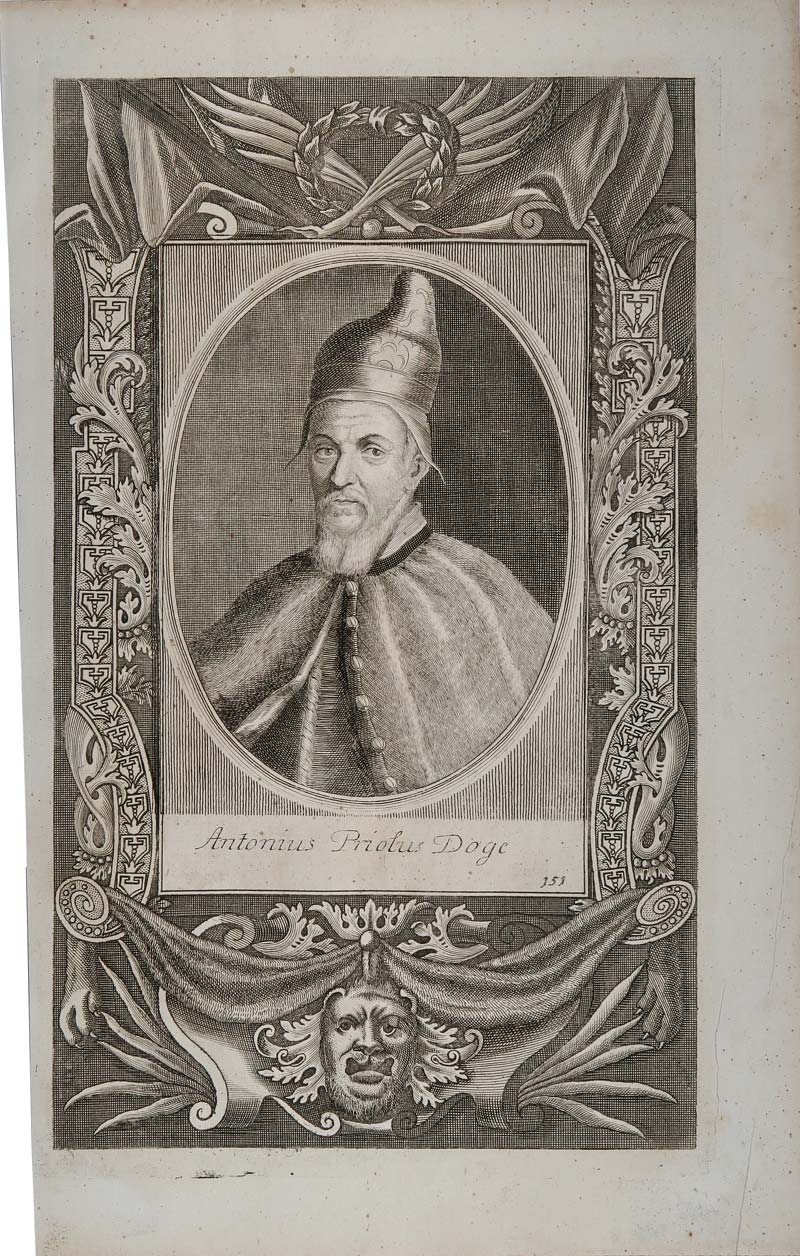 stampa antica ritratto antonius priolus stampa antica antonius priolus
