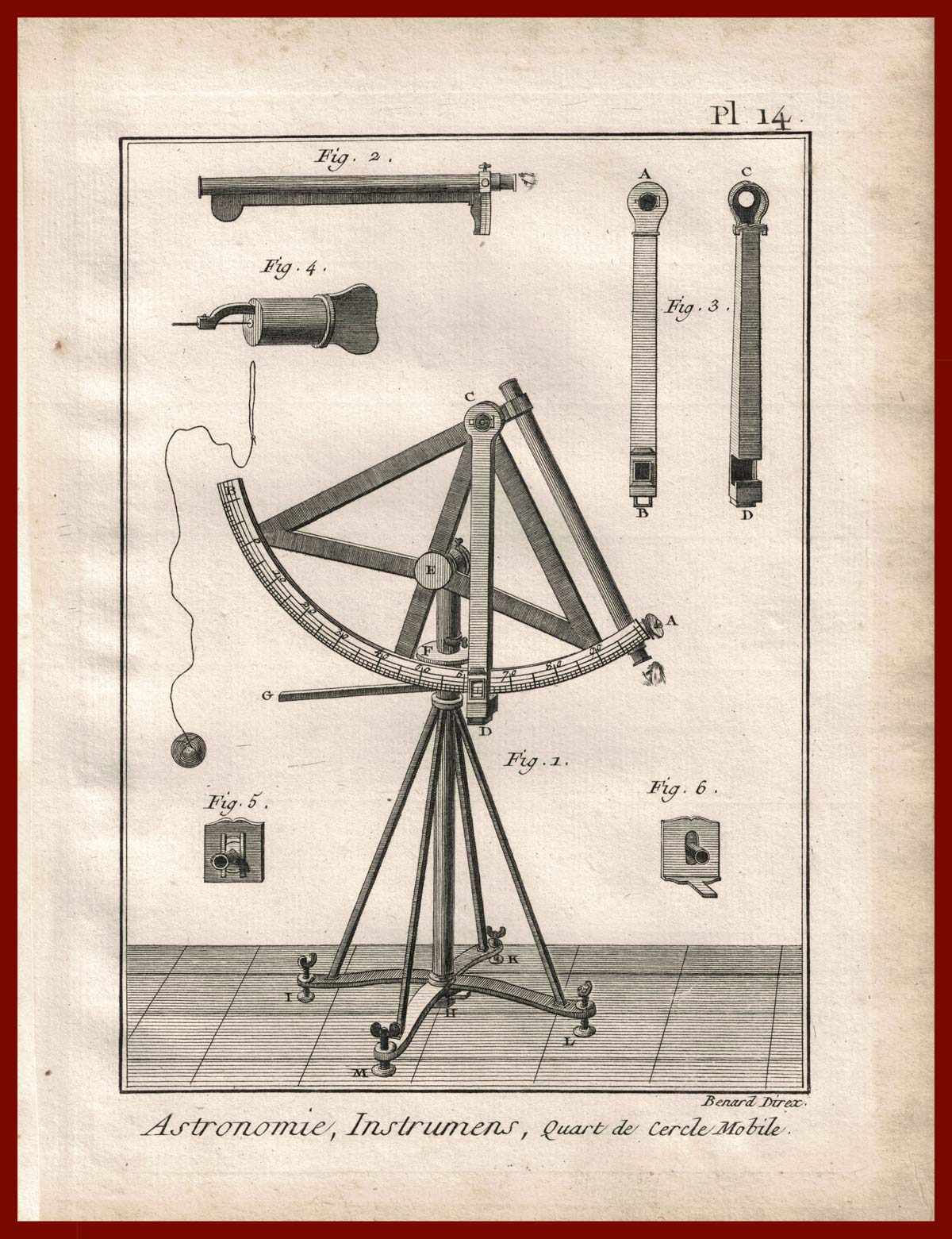 stampa antica astronomia diderot
