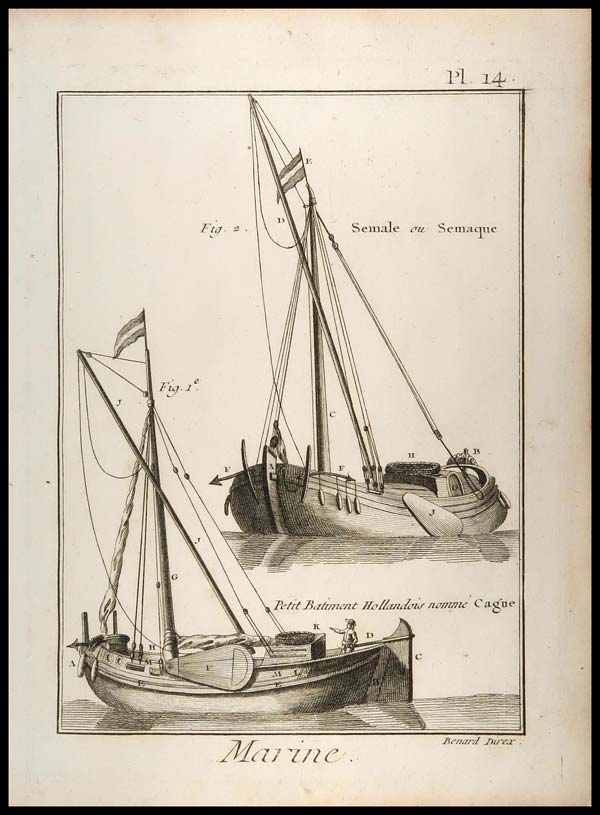 stampa antica cague olandese diderot