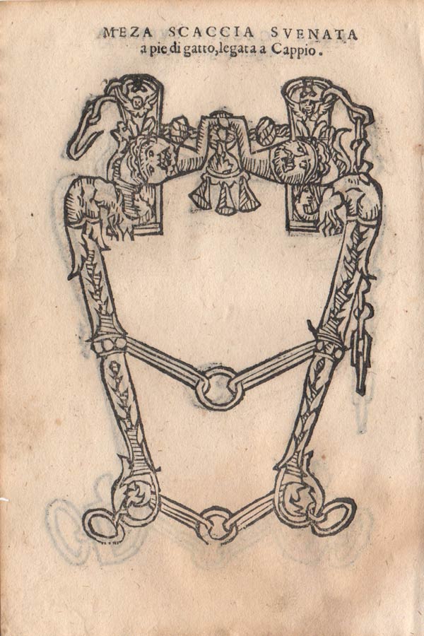 stampa antica finimenti meza scaccia
