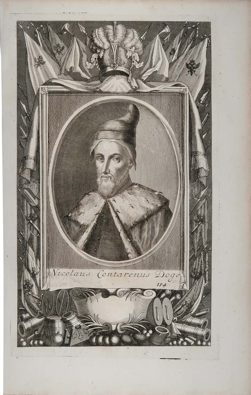 stampa antica ritratto nicolaus contarenus stampa antica nicolaus contarenus