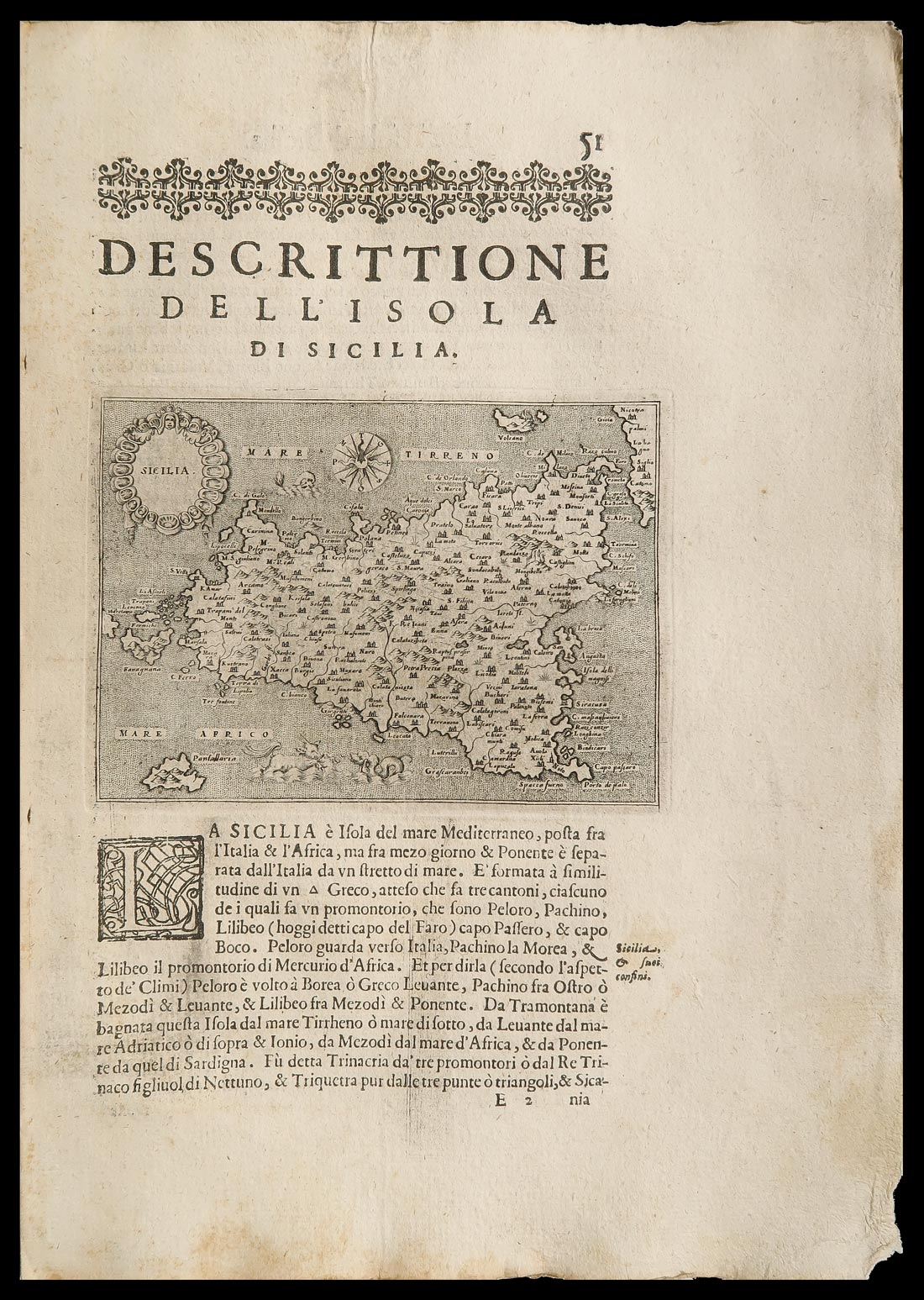 carta geografica antica sicilia porcacchi