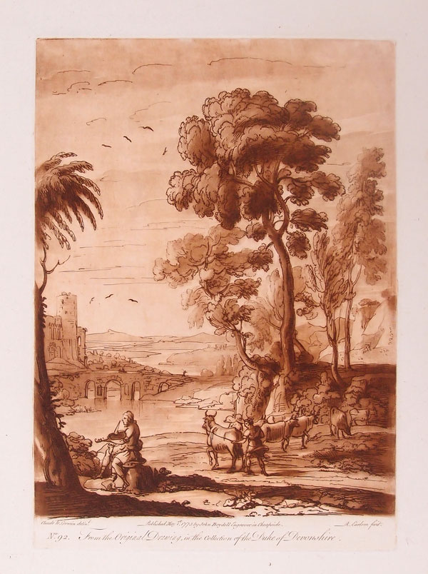 stampa antica paesaggio apollo