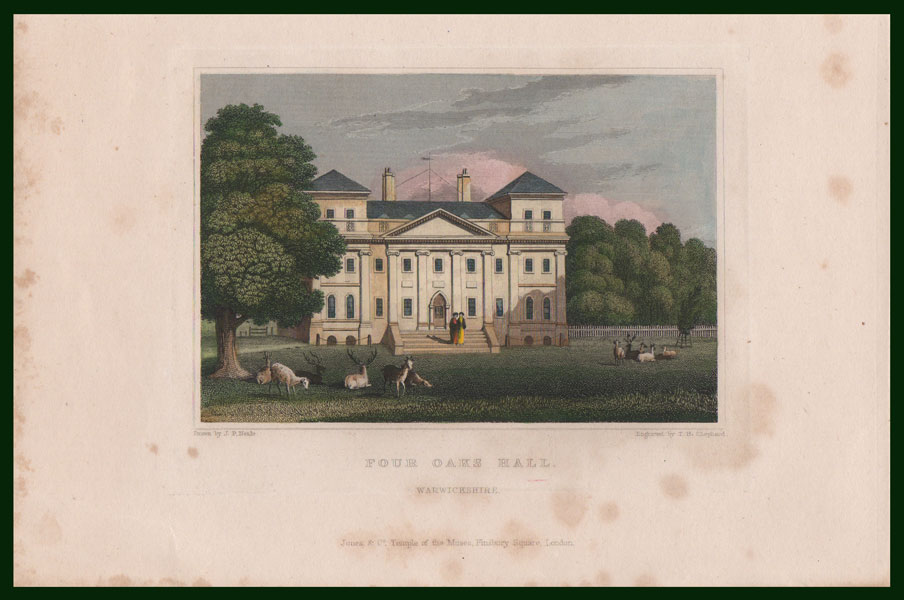 stampa antica four oaks hall