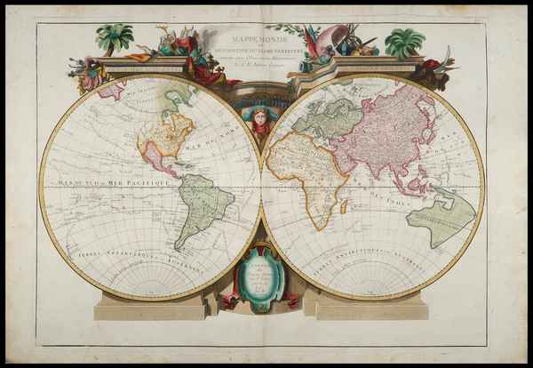 mappamondo antica descriptio globe terrestre janvier remondini