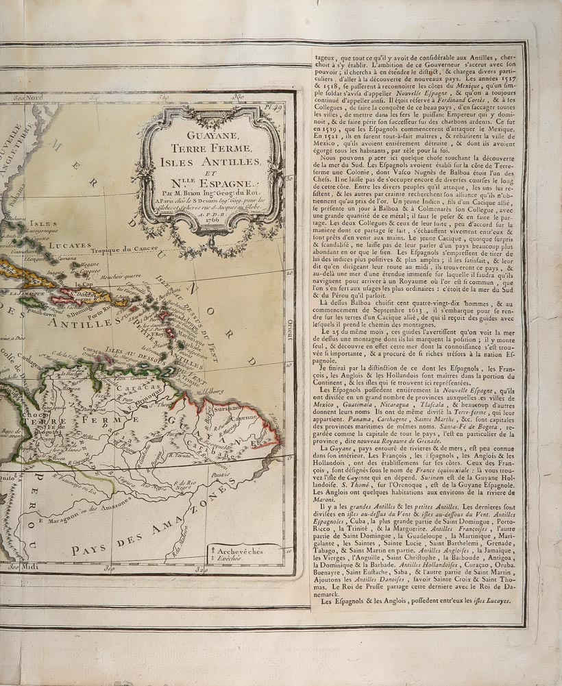 carta geografica antille brion
