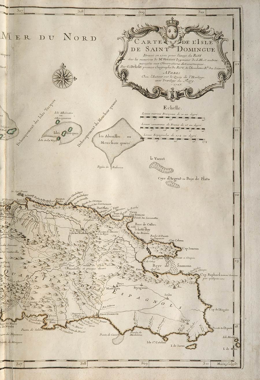 carta geografica hispaniola de l'isle carta geografica hispaniola de l'isle