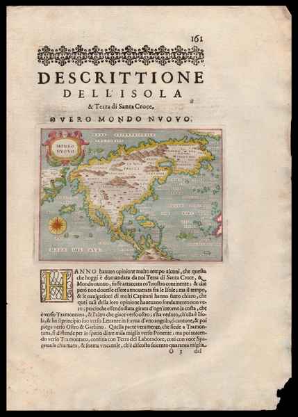 carta geografica descrittione mondo nuovo porcacchi