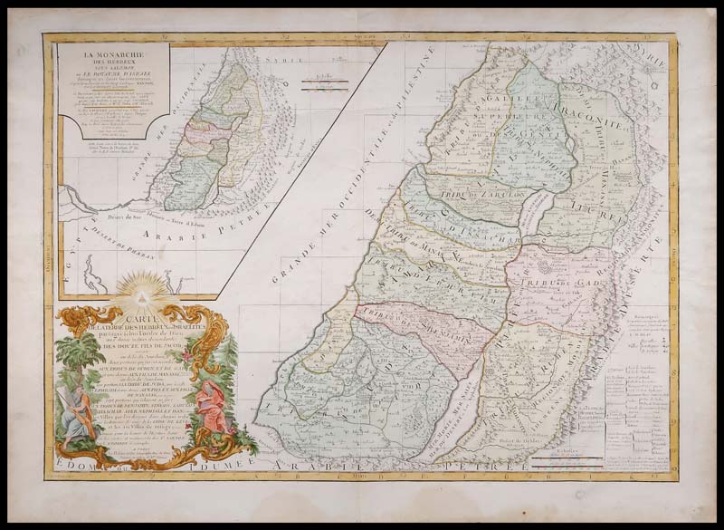 carta geografica terra ebrei vaugondy