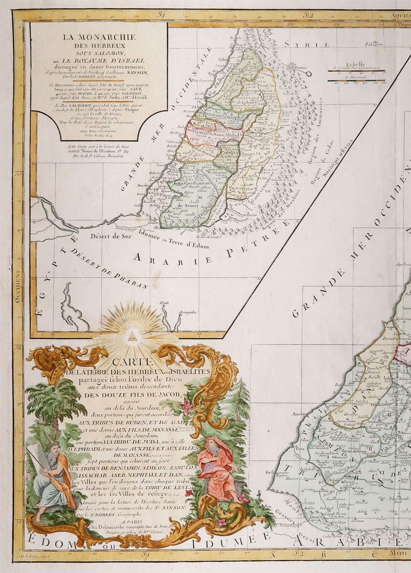 carta geografica terra ebrei vaugondy