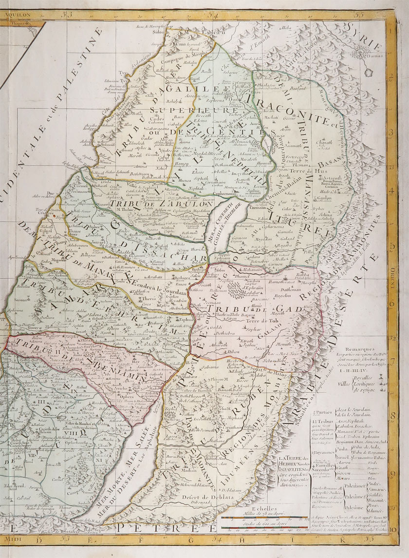 carta geografica terra ebrei vaugondy