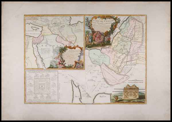 carta geografica terra chanaan vaugondy