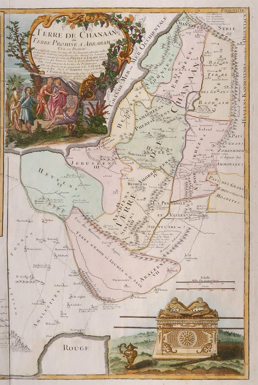 carta geografica terra chanaan vaugondy carta geografica terra chanaan vaugondy