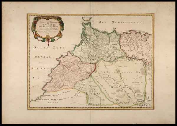 carta geografica estats royaumes fez maroc sanson