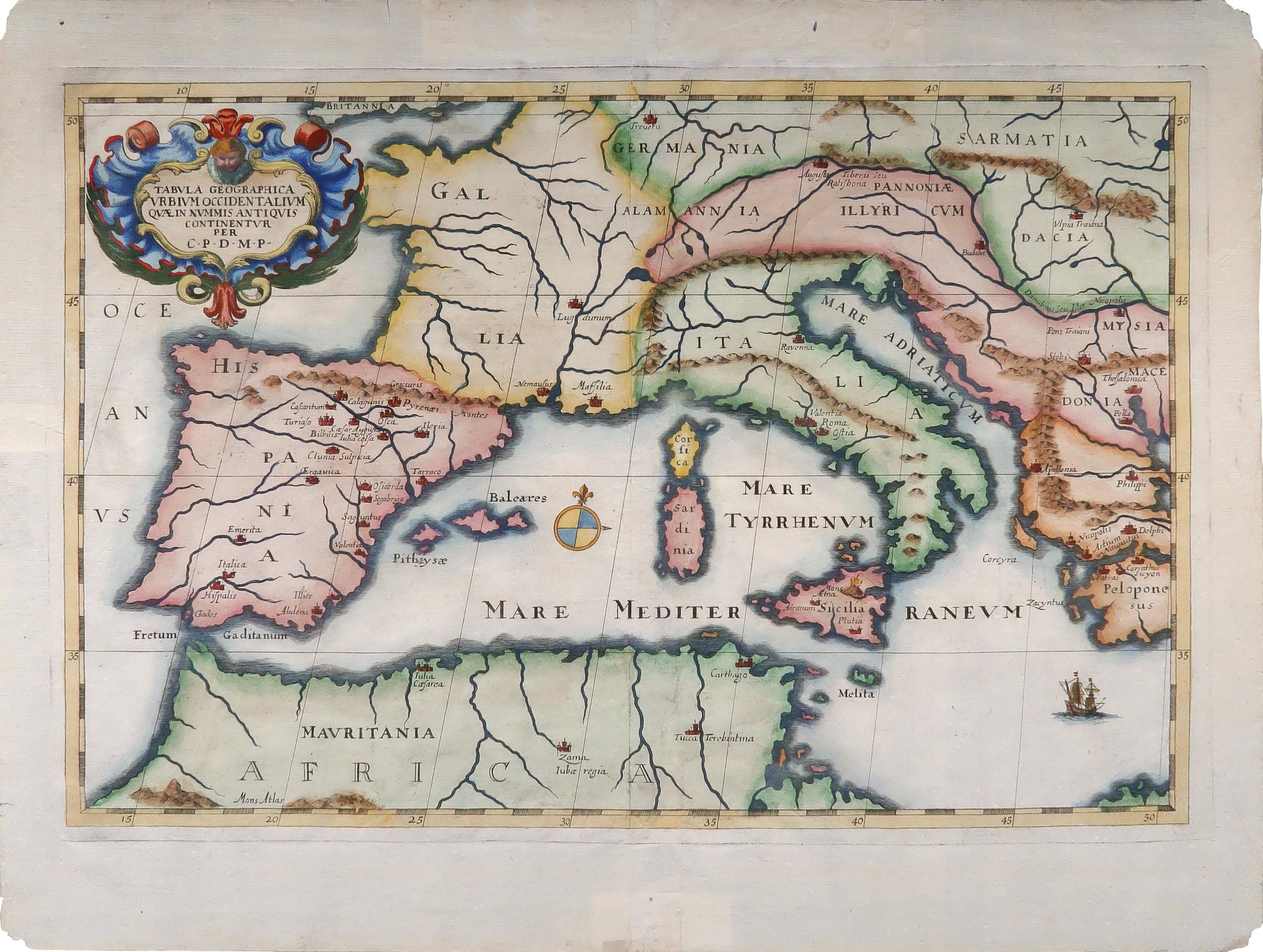 carta geografica impero romano occidentale