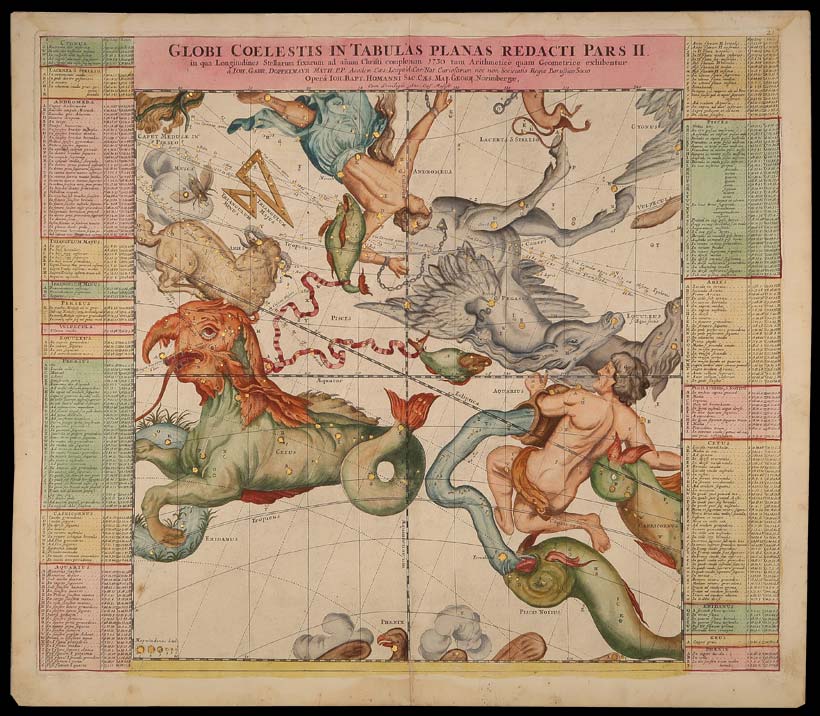 stampa antica globi celesti 2 homann