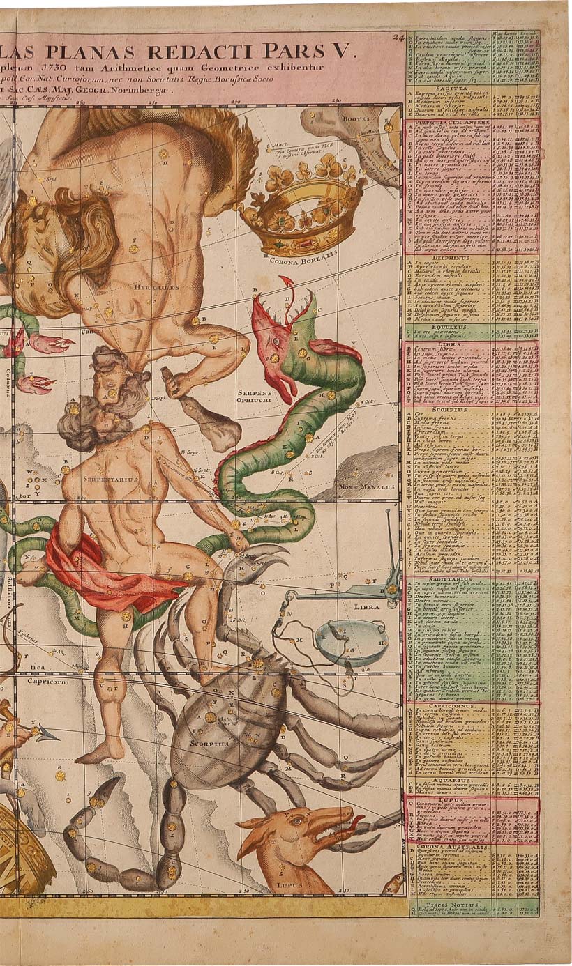 stampa antica globi celesti 5 homann stampa globi celesti 5 homann