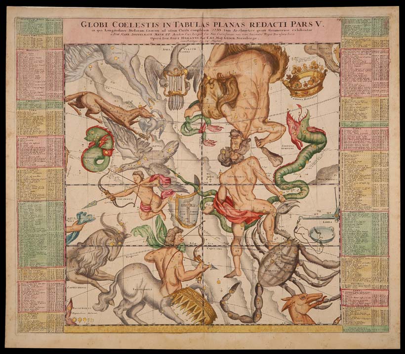stampa antica globi celesti 5 homann