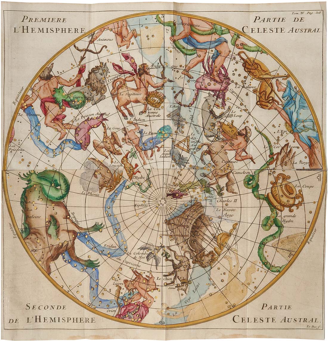 carta emisfero celeste australe pluche carta emisfero celeste pluche