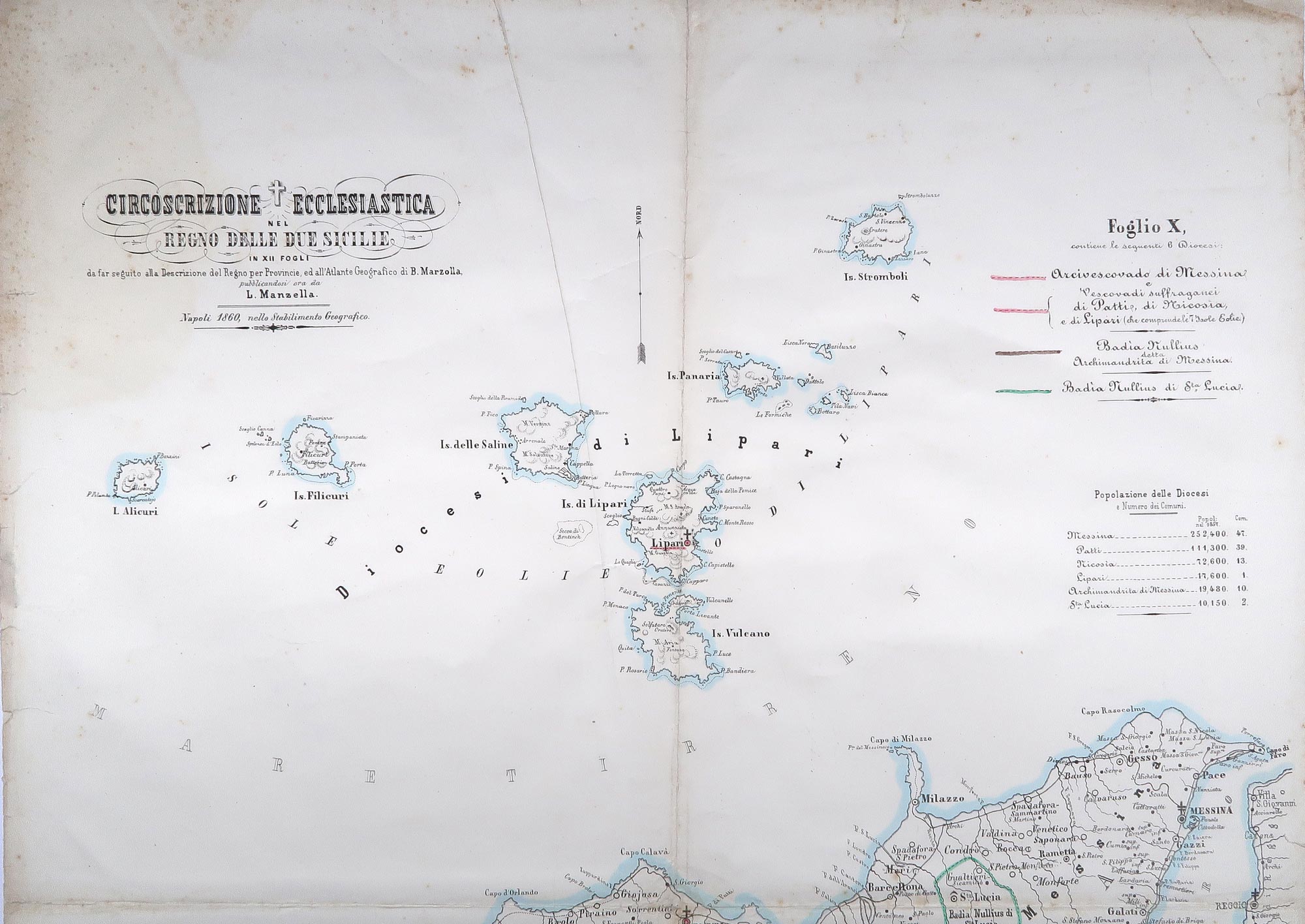 carta geografica arcivescovado messina