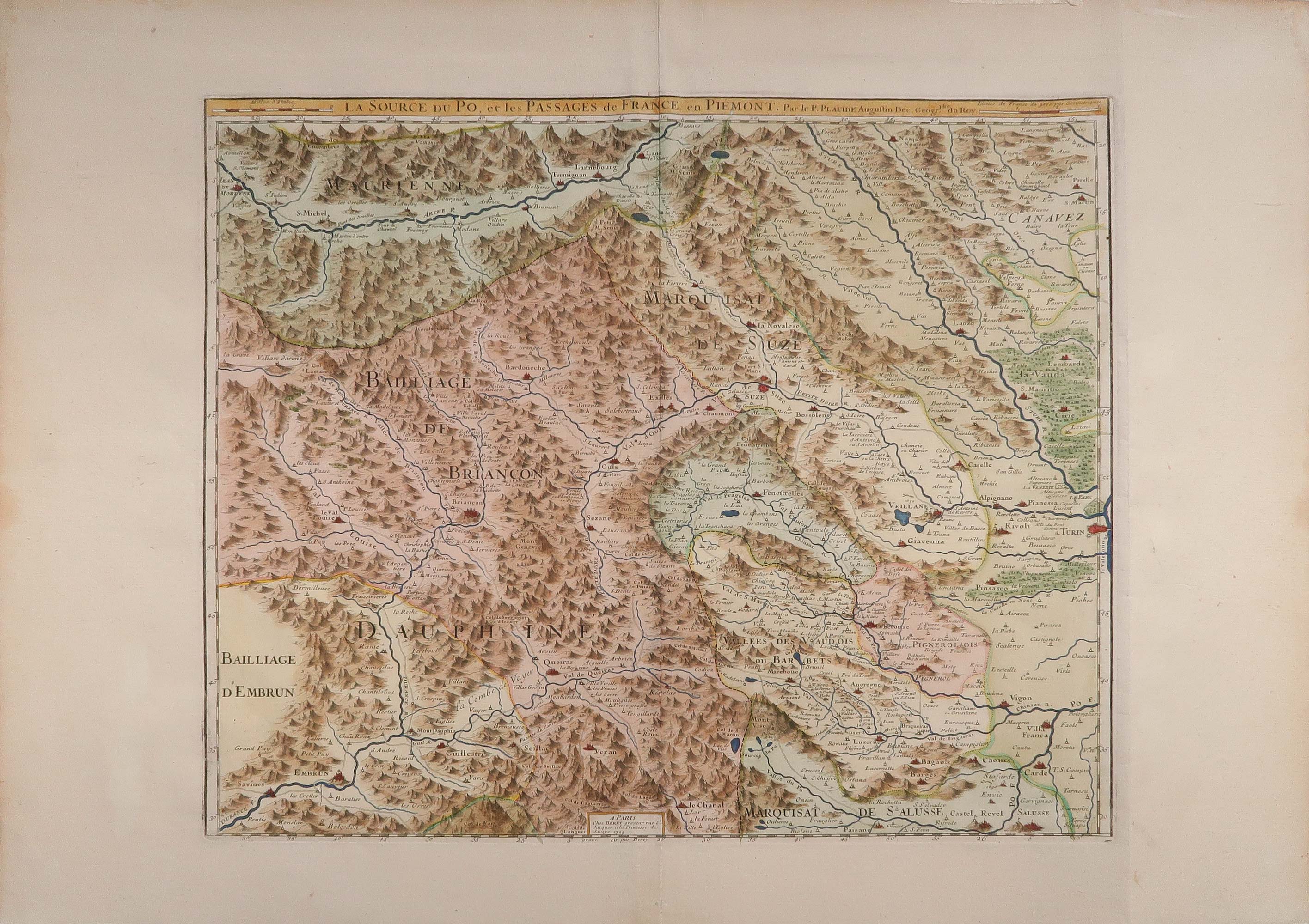 carta geografica corso po piemonte