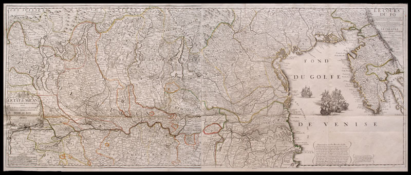 carta geografica antica corso po nolin
