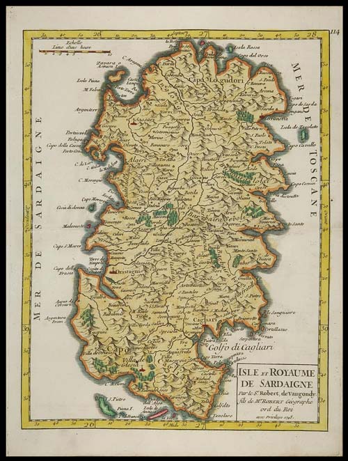 carta geografica isle sardaigne de vaugondy