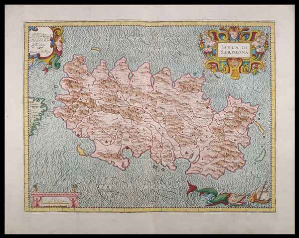 carta geografica antica isola sardegna magini