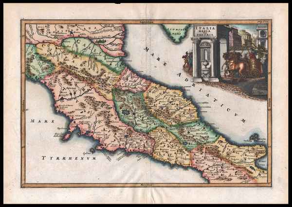 carta geografica italia media sive propria cellarius