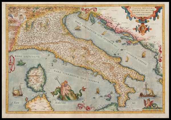carta geografica antica italia ortelio