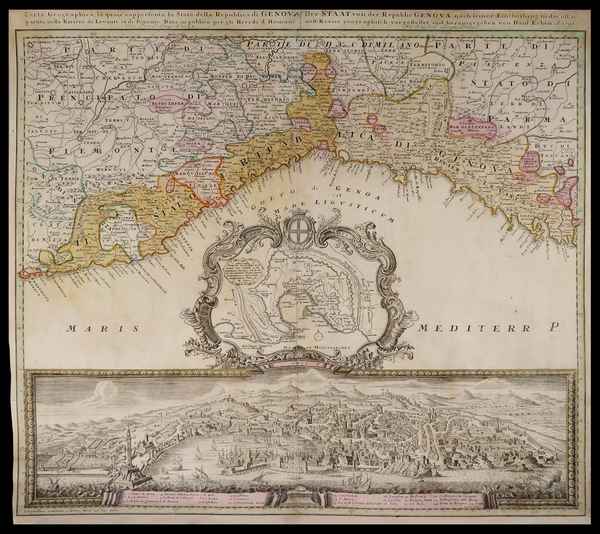 carta geografica liguria eredi homann