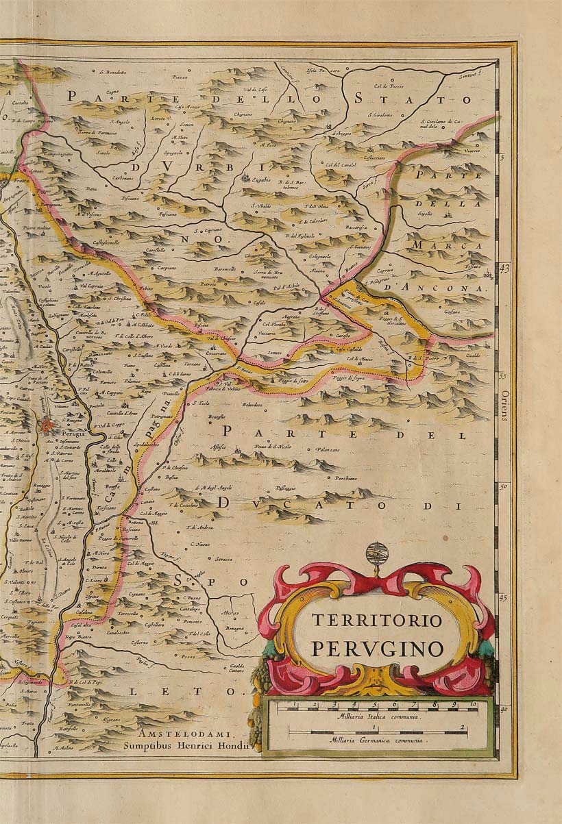 carta geografica territorio perugino hondius carta geografica territorio perugino