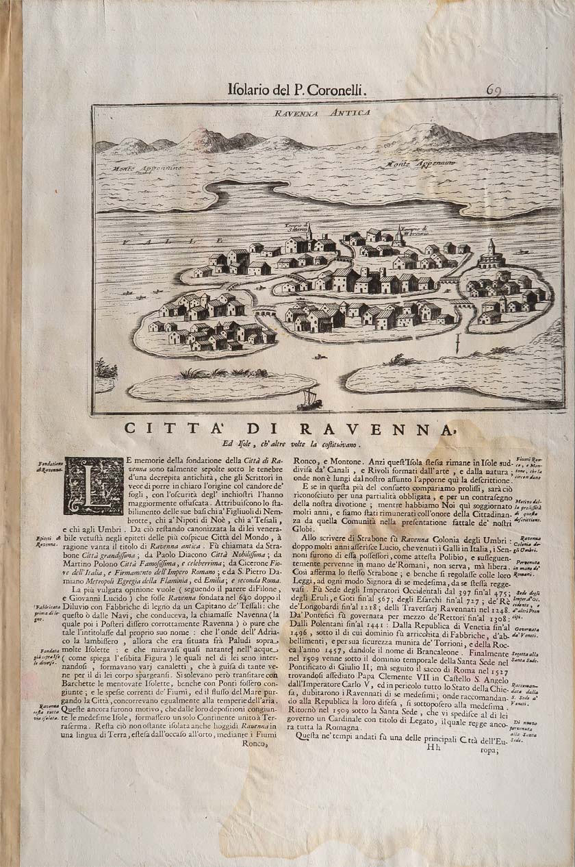 stampa antica ravenna coronelli stampa antica veduta ravenna coronelli
