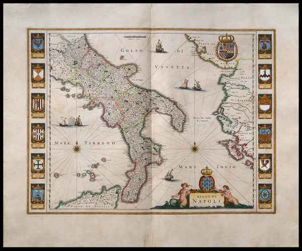 carta geografica regno napoli blaeu