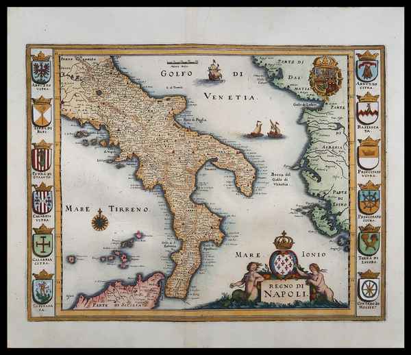 carta geografica regno napoli merian