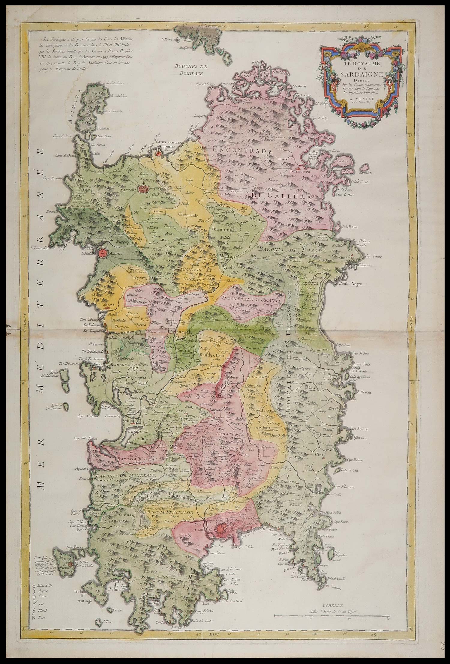 carta geografica regno sardegna santini
