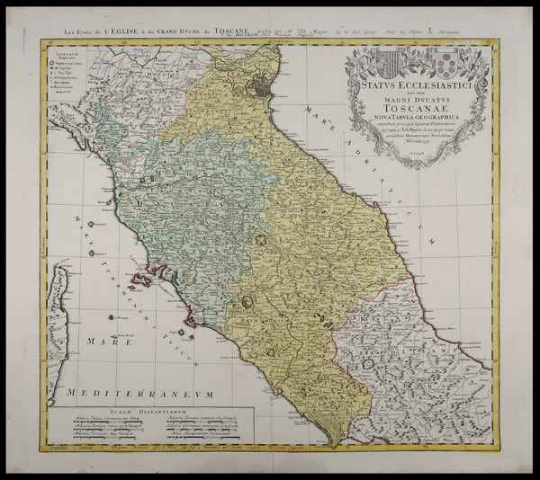 carta geografica antica stato ecclesiastico eredi homann