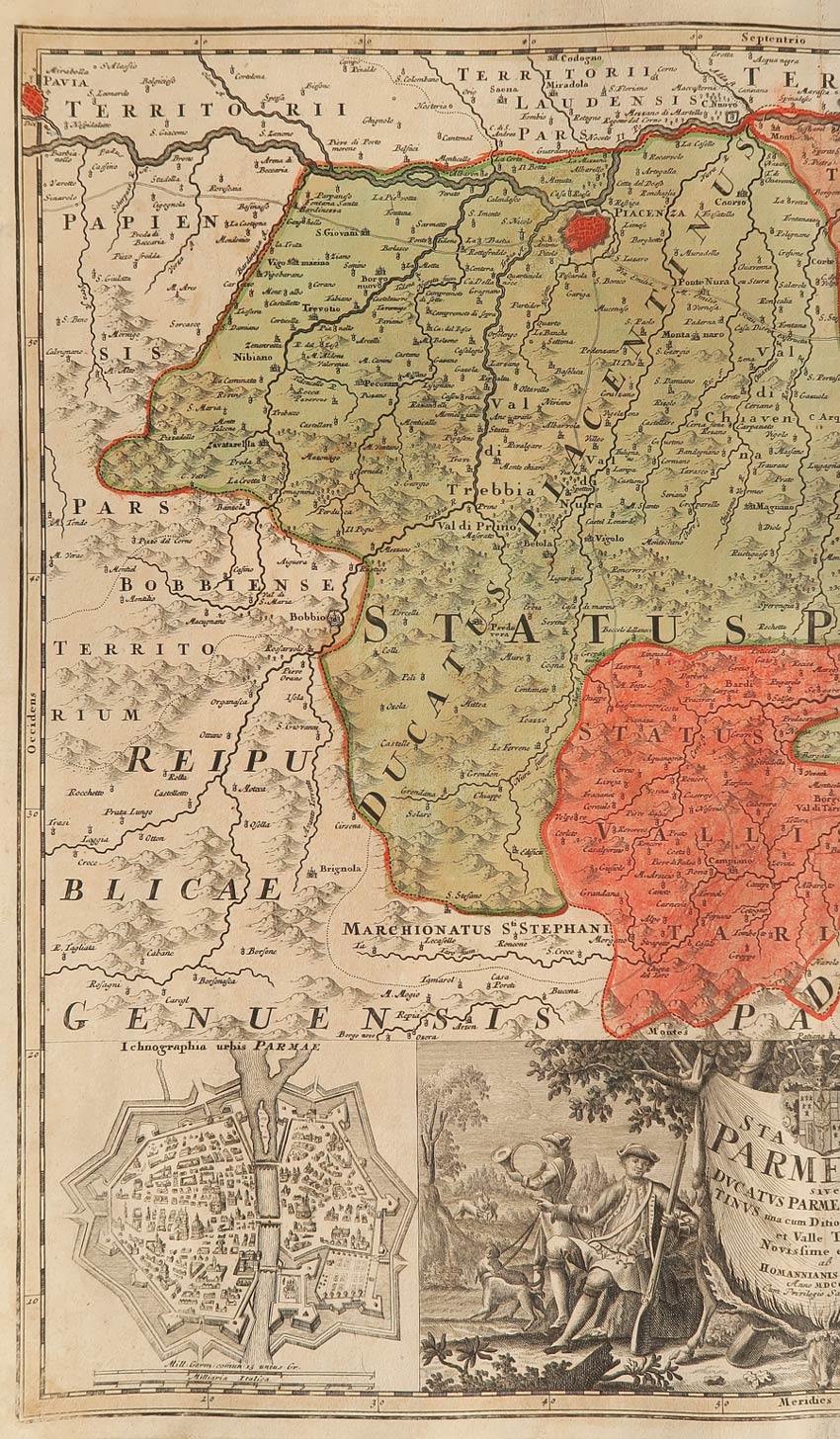 carta geografica status parmensis eredi homann carta geografica status parmensis homann