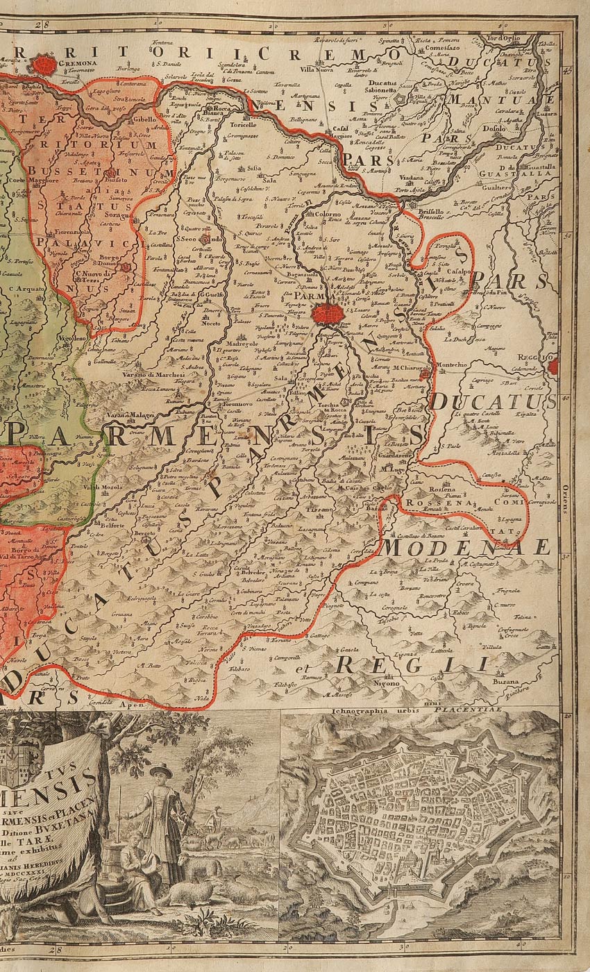 carta geografica status parmensis eredi homann carta geografica status parmensis homann
