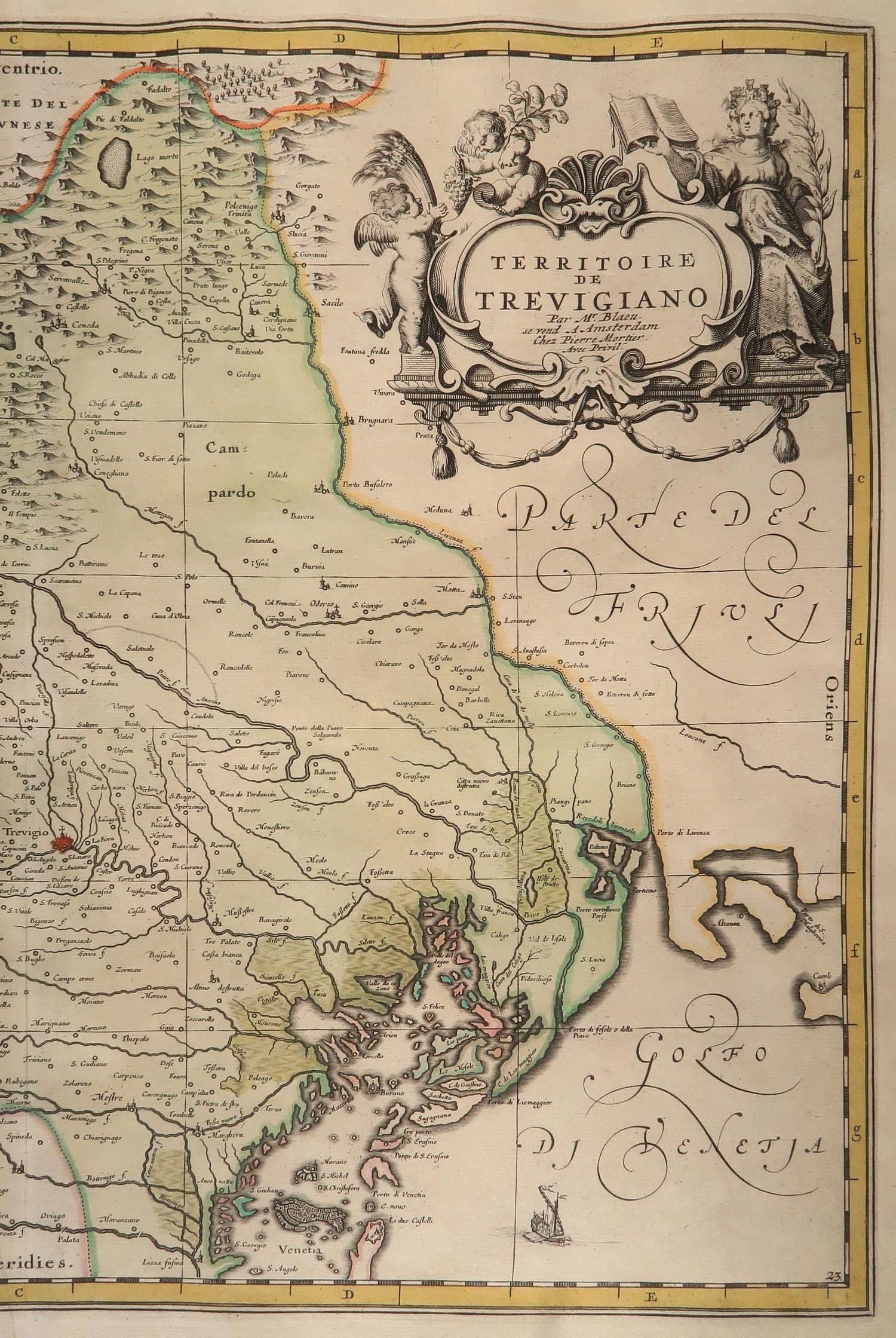 carta geografica territorio trevigiano blaeu mortier carta geografica territorio trevigiano mortier