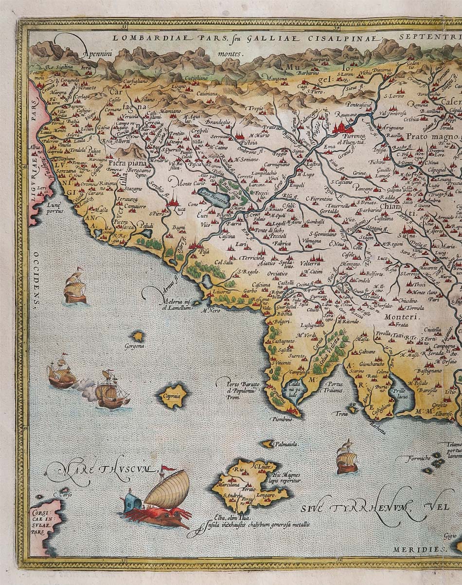 carta geografica thusciae bellarmato ortelio carta geografica thusciae bellarmato ortelio