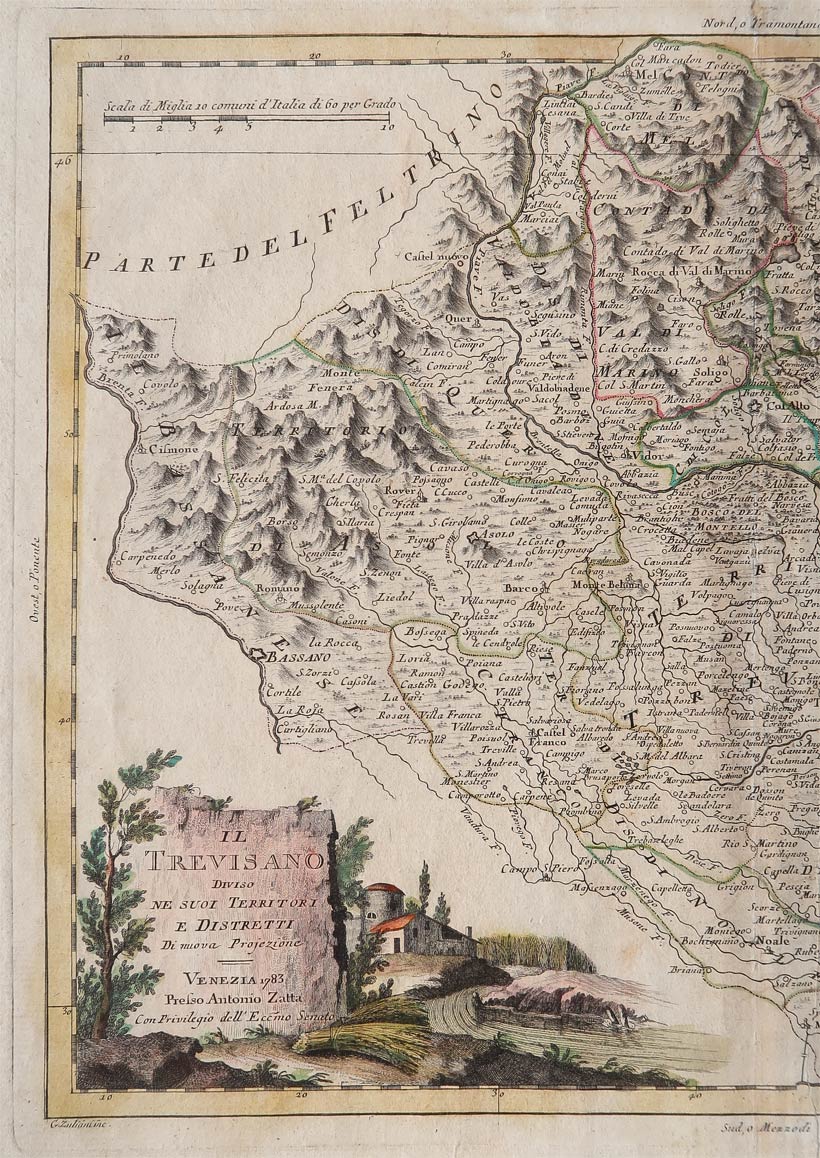 carta geografica trevigiano